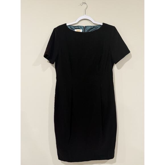 Vintage 80s Talbots Green Velvet Bow Baco Dress Size 10 Holiday Coquette 2404 - Picture 2 of 7